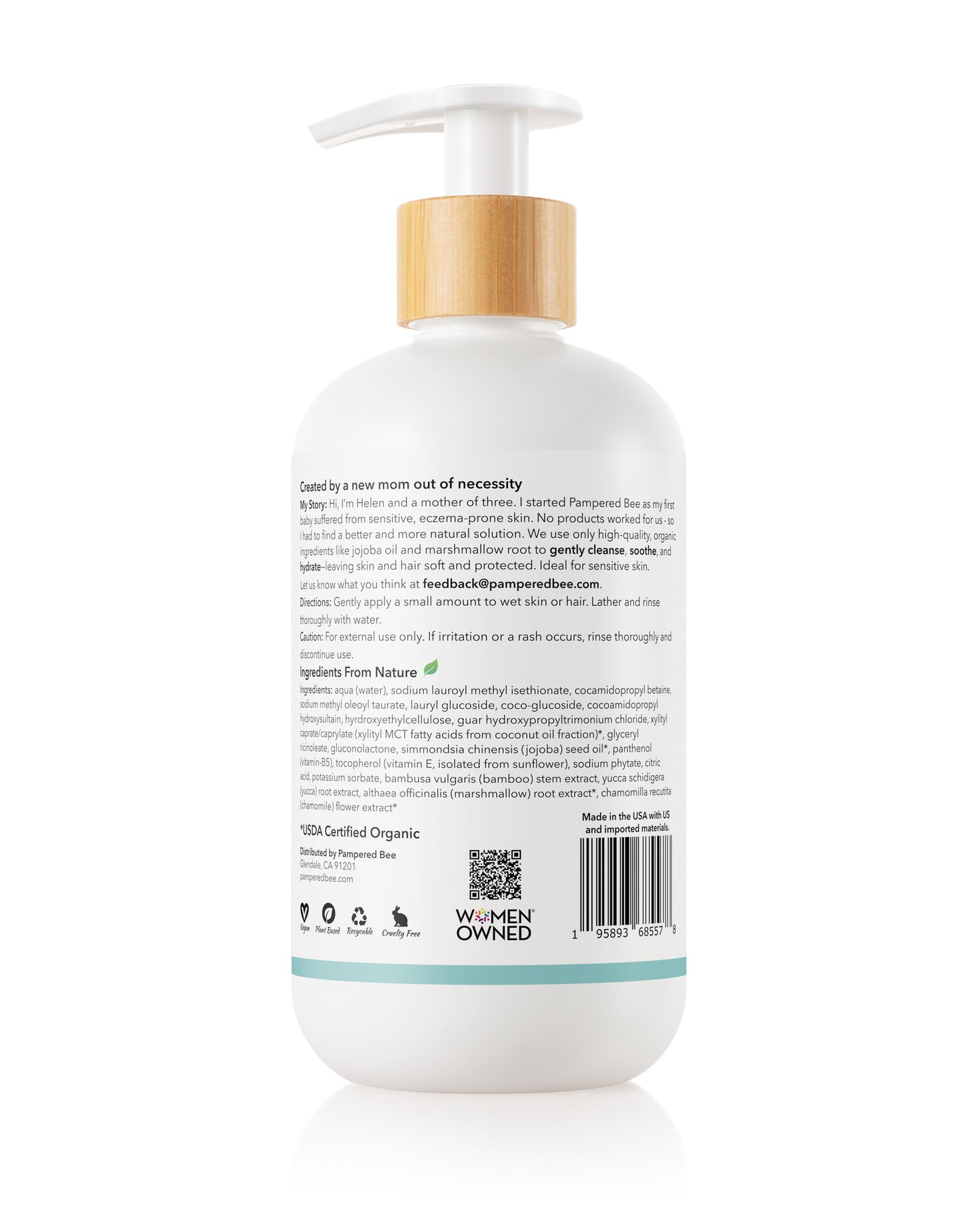 Pampered Bee Shampoo + Body Wash - Unscented
