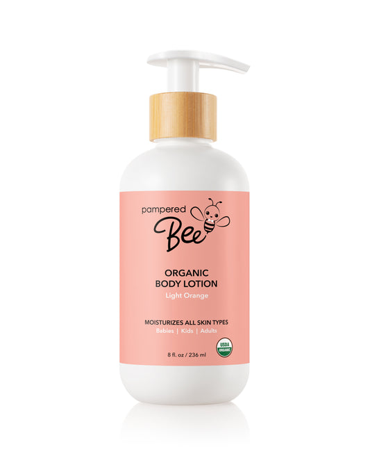 Pampered Bee Organic Lotion - Light Orange