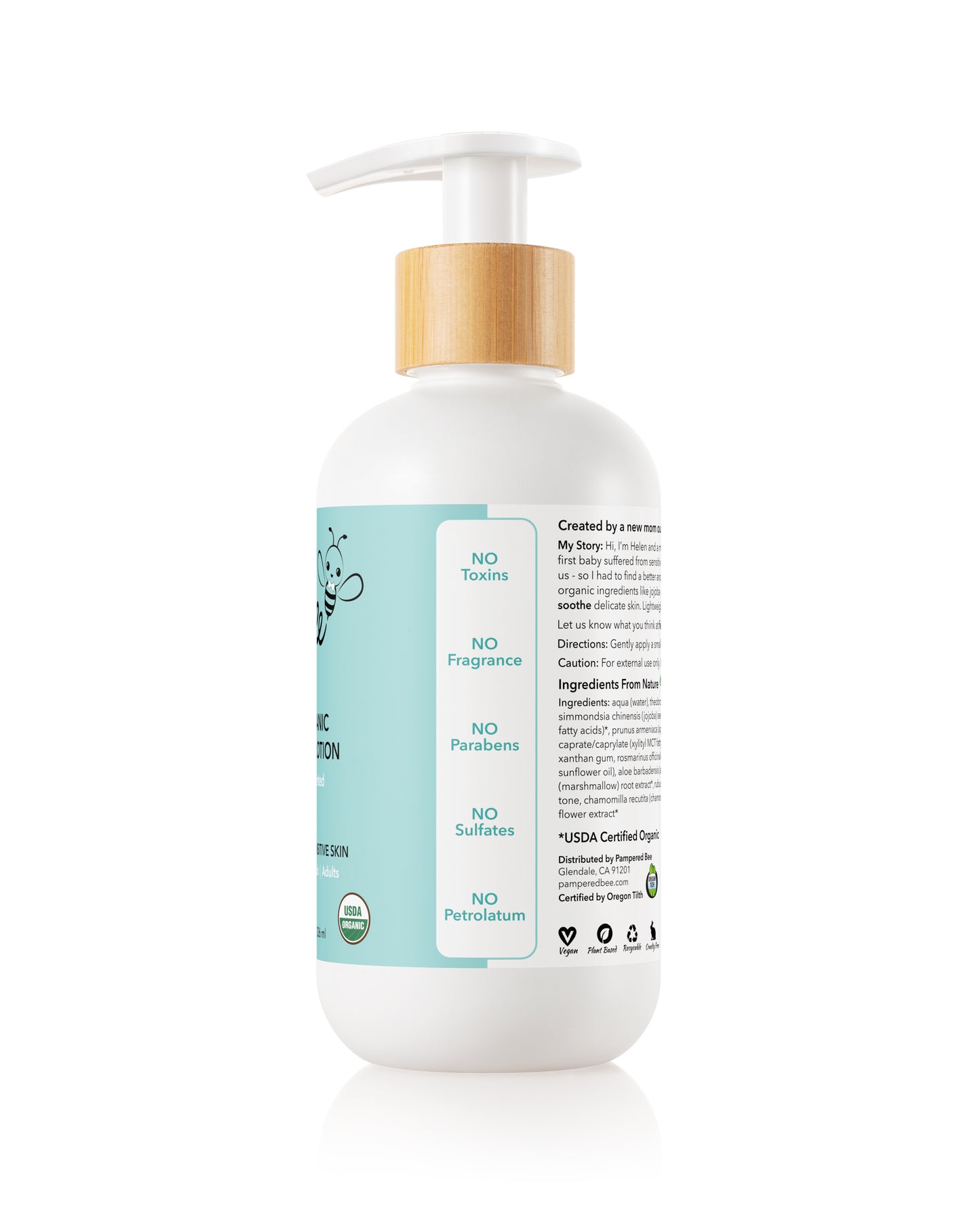 Pampered Bee Organic Lotion - Unscented