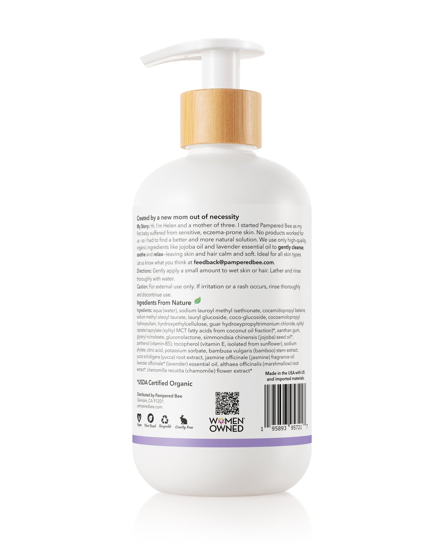 Pampered Bee Shampoo + Body Wash - Lavender & Jasmine