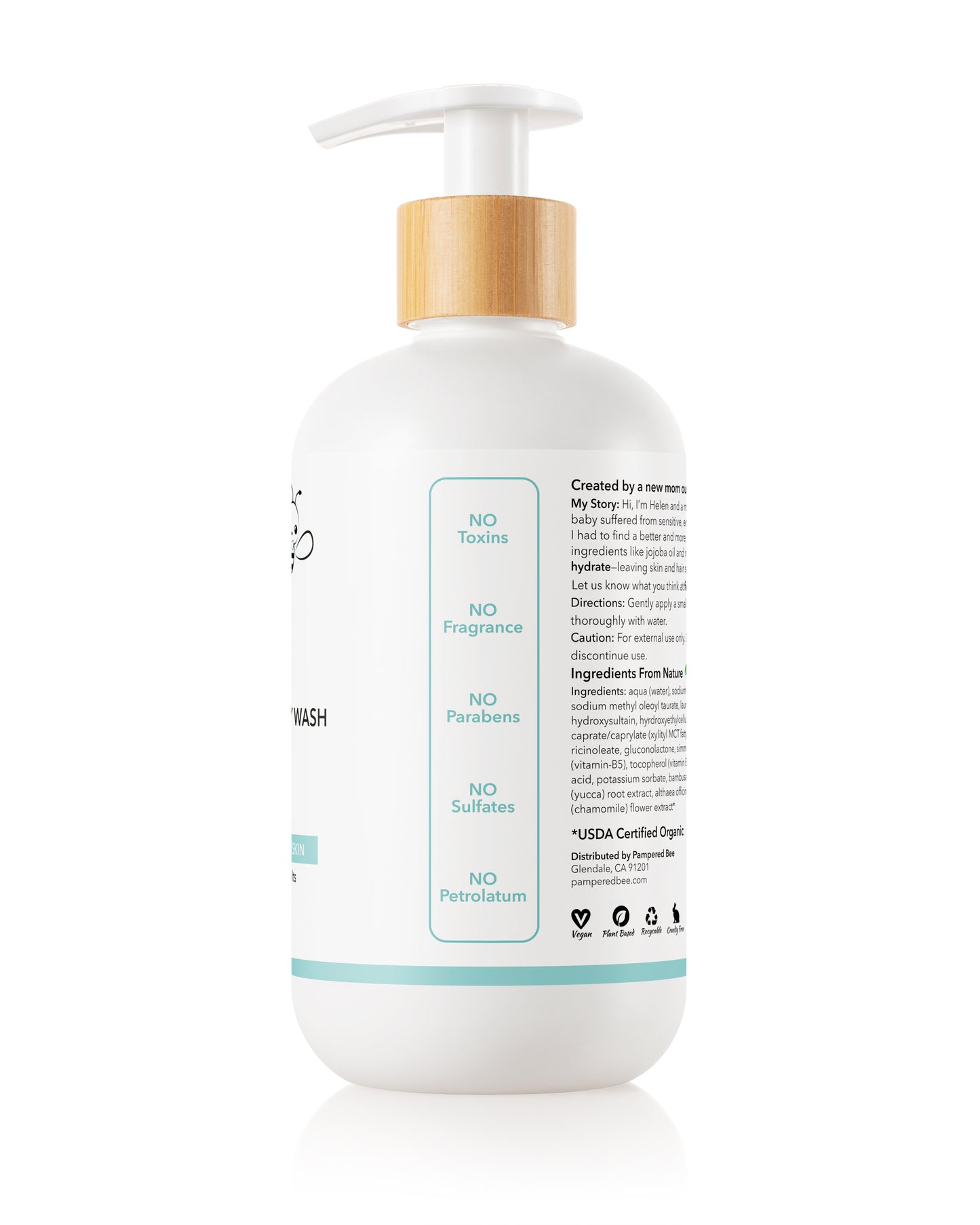 Pampered Bee Shampoo + Body Wash - Unscented
